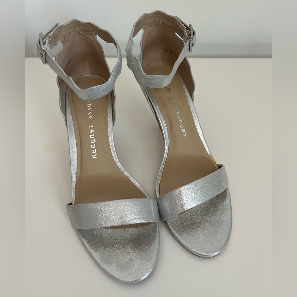 Chinese Laundry Metallic Silver Heels